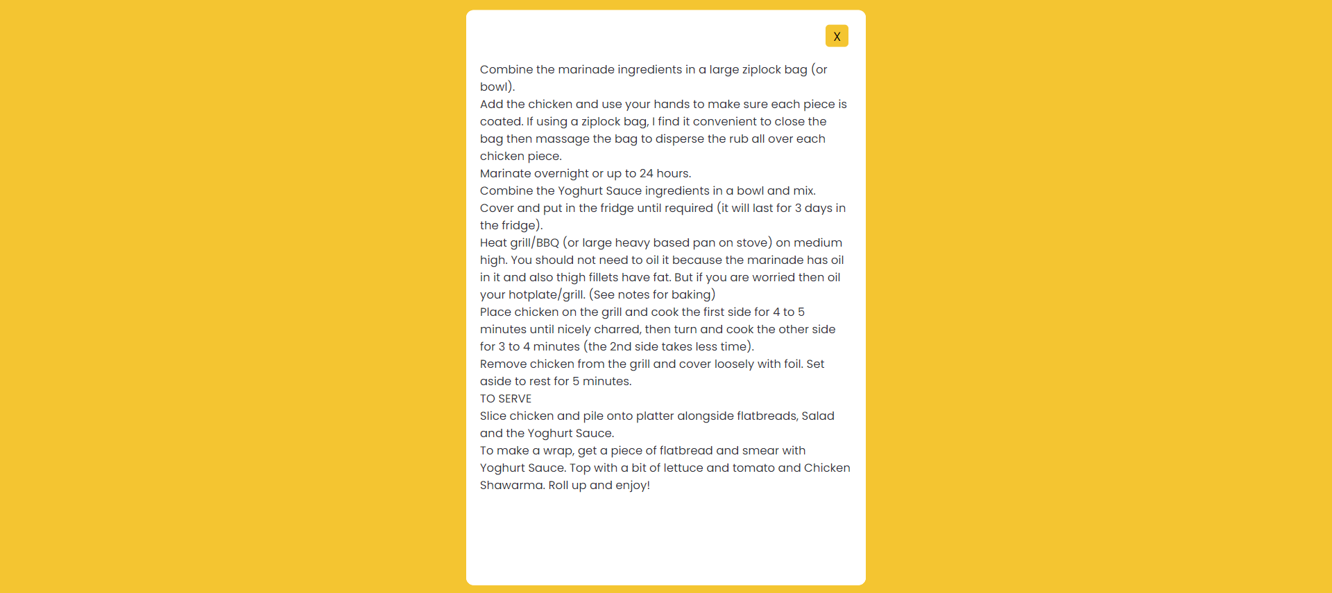 Recipe Web App Image 2