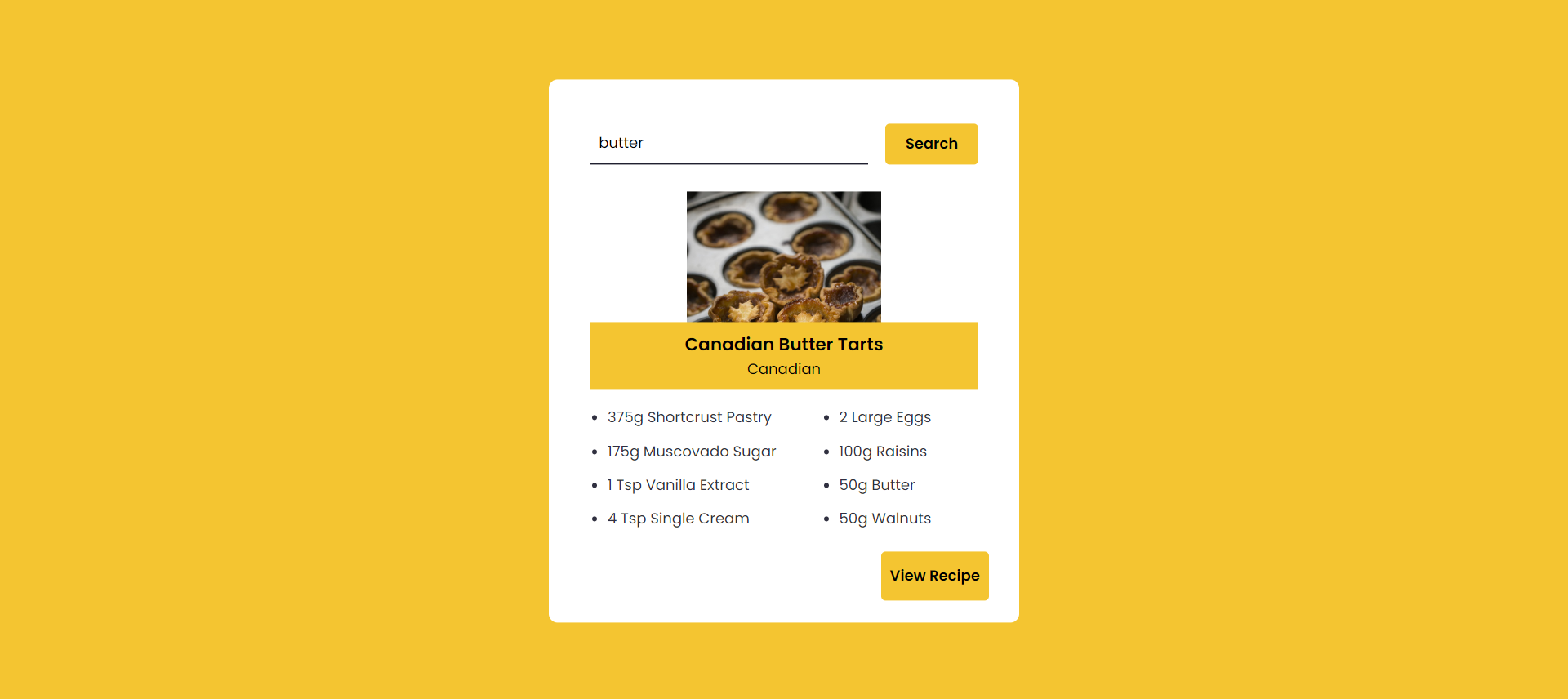 Recipe Web App Image 3