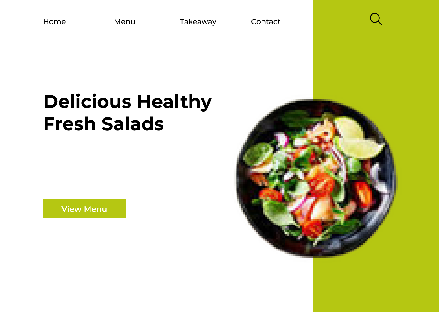 Simple Food Landing Page Image